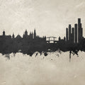 Amsterdam Skyline Concrete Mural Wallpaper - pure wallpaper artwork
