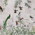 Fields of Birds and Flowers Mural Wallpaper - Edition 4 - pure wallpaper artwork