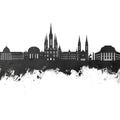 Weisbaden Germany Skyline Black & White Mural Wallpaper - pure wallpaper artwork