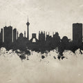 Tehran Iran Skyline Concrete Mural Wallpaper - pure wallpaper artwork