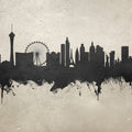 Las Vegas Nevada Skyline Concrete Mural Wallpaper - pure wallpaper artwork
