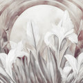 Irises At Sunrise Red Mural Wallpaper - pure wallpaper artwork