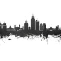 Mobile Alabama Skyline Black & White Mural Wallpaper - pure wallpaper artwork
