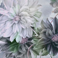 Focus on the Dahlia Green Mural Wallpaper - pure wallpaper artwork