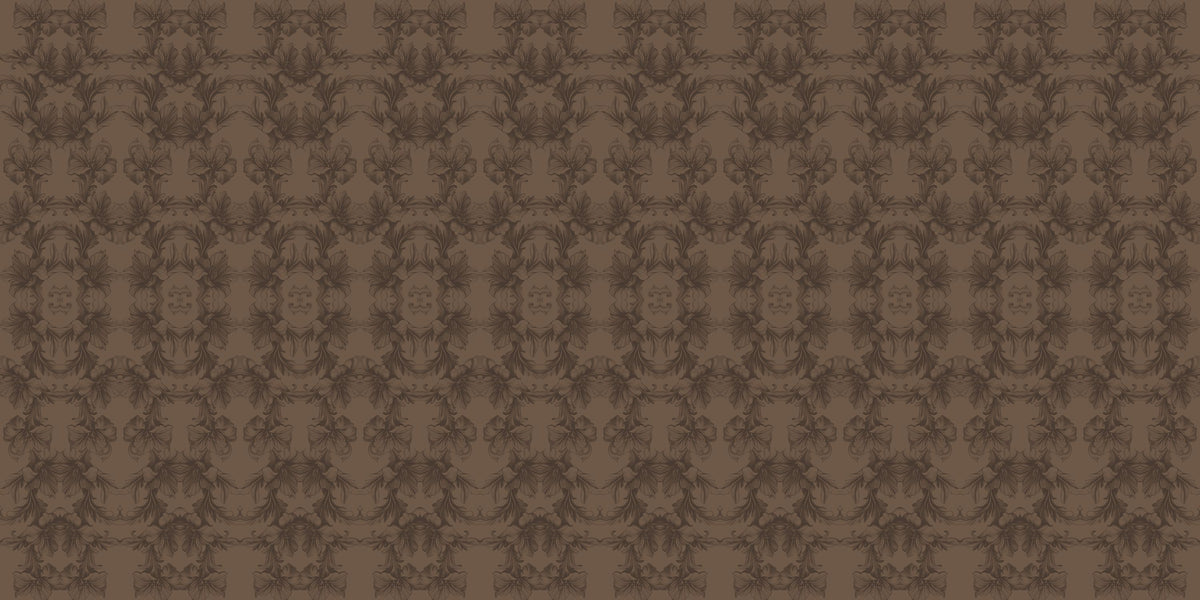 Flower Bridges Small Brown Mural Wallpaper - pure wallpaper artwork