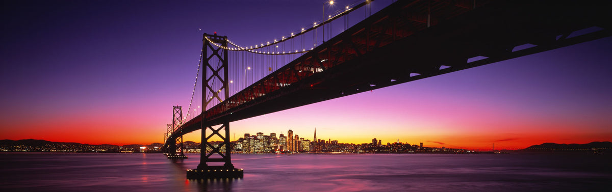 Golden Hour Bridge Mural Wallpaper - pure wallpaper artwork