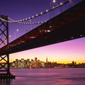 Golden Hour Bridge Mural Wallpaper - pure wallpaper artwork