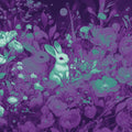 Rabbits Purple Mural Wallpaper - pure wallpaper artwork