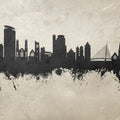 Swansea Wales Skyline Concrete Mural Wallpaper - pure wallpaper artwork