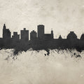 Jackson Mississippi Skyline Concrete Mural Wallpaper - pure wallpaper artwork