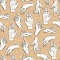 The Palm Reader Gold Mural Wallpaper - pure wallpaper artwork