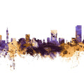 Pretoria South Africa Skyline Purple & Gold Mural Wallpaper - pure wallpaper artwork