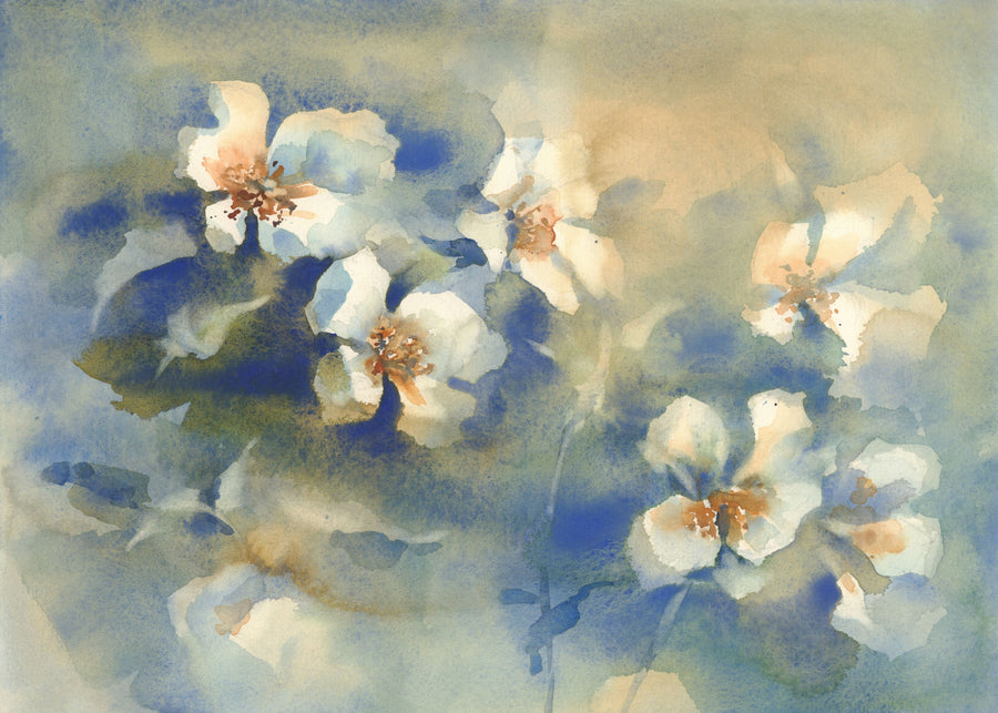 Whisper Bloom Mural Wallpaper - Neutral Tone
