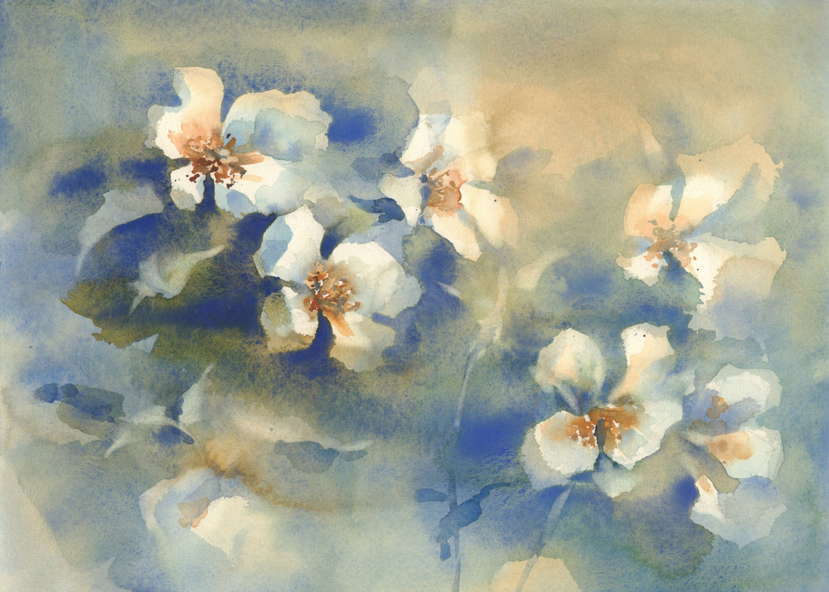 Whisper Bloom Mural Wallpaper - Neutral Tone - pure wallpaper artwork