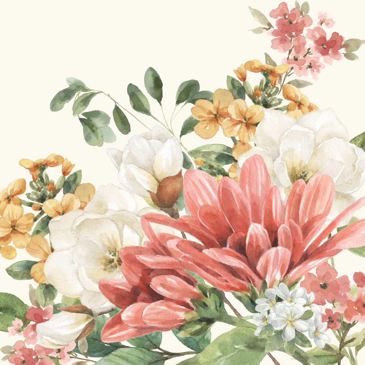 Amber Blossoms II Mural Wallpaper - pure wallpaper artwork