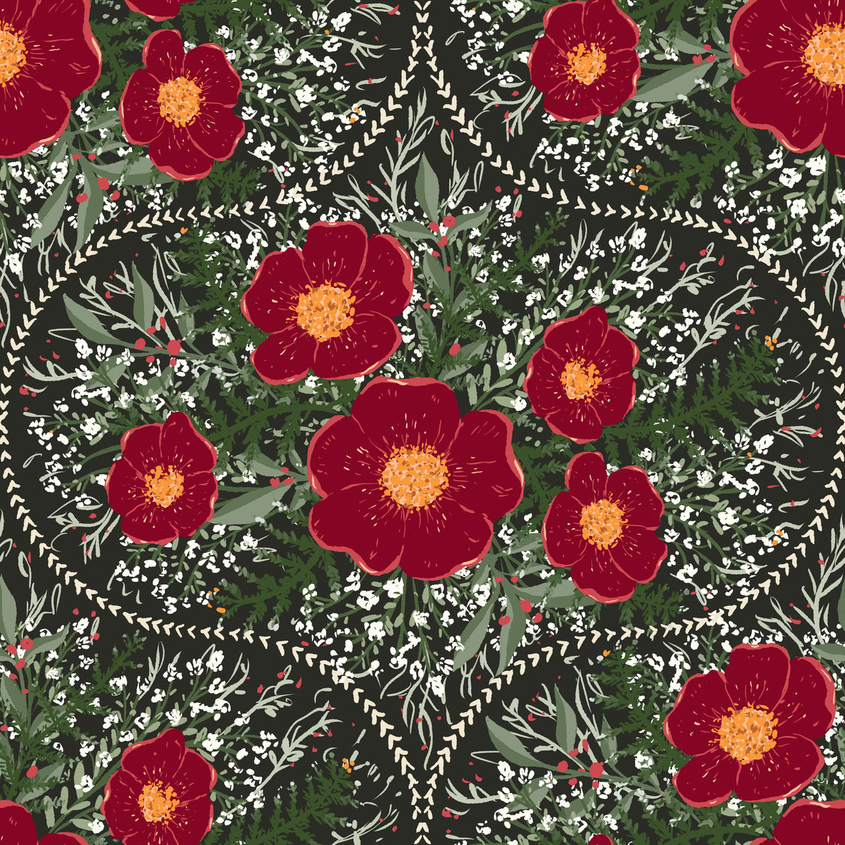 Yuletide Camelia, Coffee Mural Wallpaper - pure wallpaper artwork