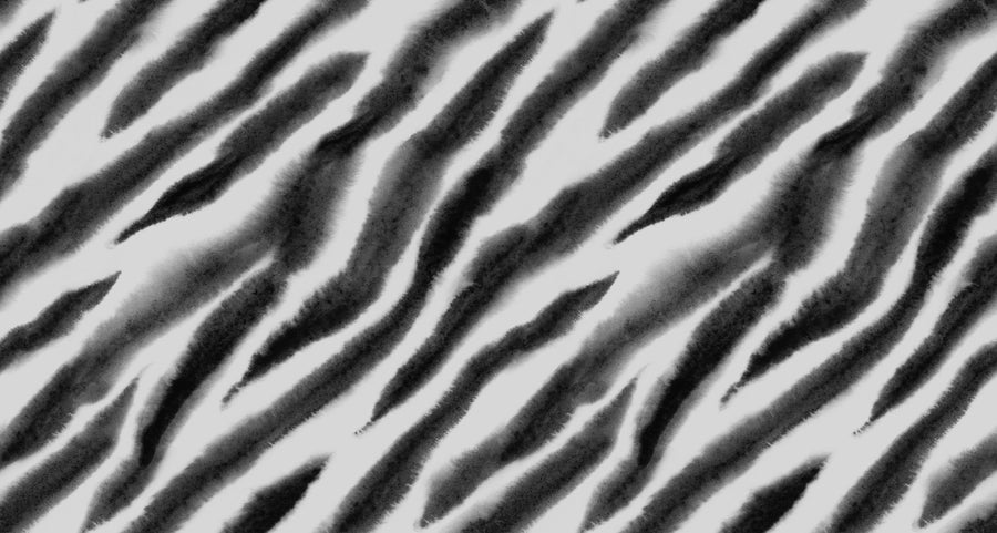 Watercolor Tiger Stripes, Zebra Mural Wallpaper