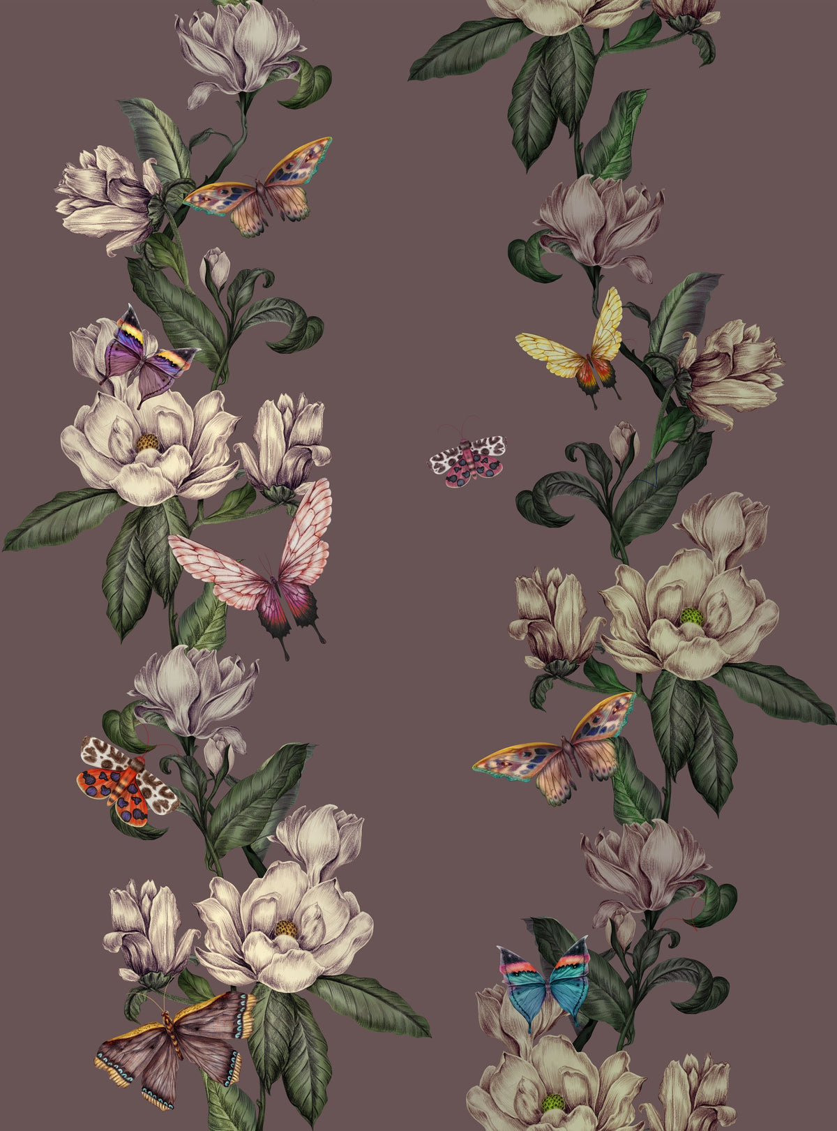 Magnolia Nectar, Dusty Rose Mural Wallpaper - pure wallpaper artwork