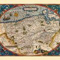 Old Map of Belgium, 1570 Mural Wallpaper - pure wallpaper artwork
