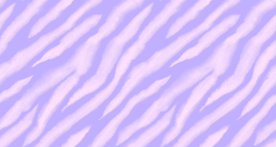 Tiger Animal Print, Pink on Lilac Mural Wallpaper