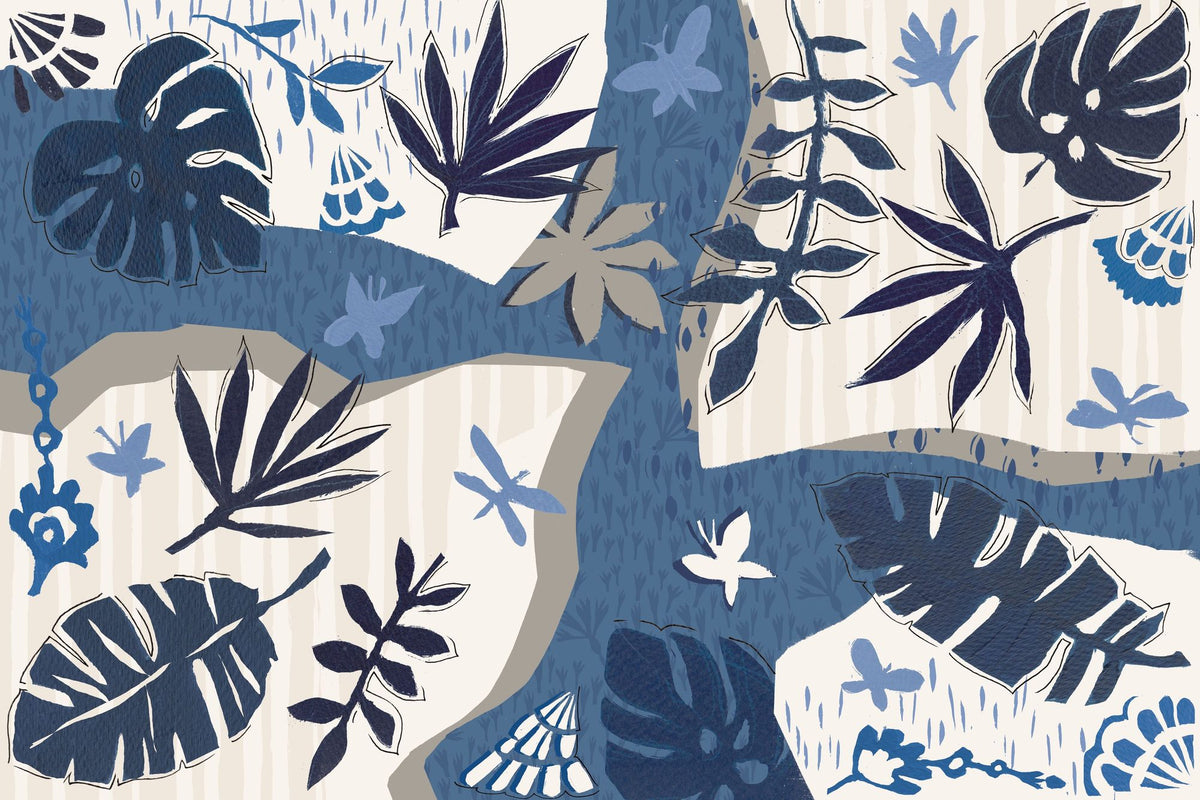 Desert Flair Blue River Mural Wallpaper - pure wallpaper artwork