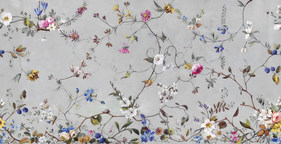 Floral Heaven, Vibrant Mural Wallpaper