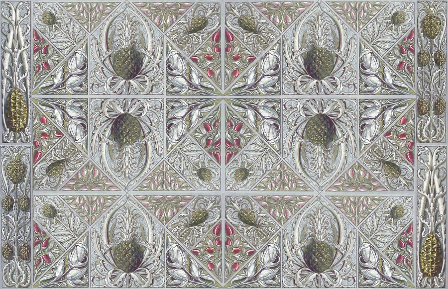 Pineapple Deco Mural Wallpaper