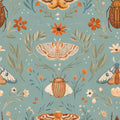 Papilion Chase Blue Mural Wallpaper - pure wallpaper artwork