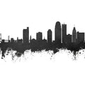 Winston-Salem North Carolina Skyline Black & White Mural Wallpaper - pure wallpaper artwork