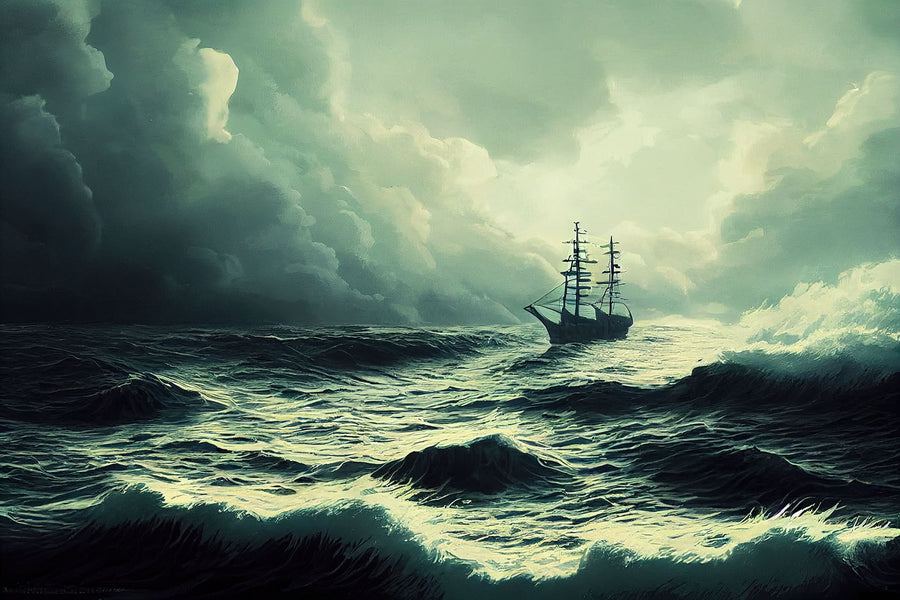 Night Sailing Mural Wallpaper