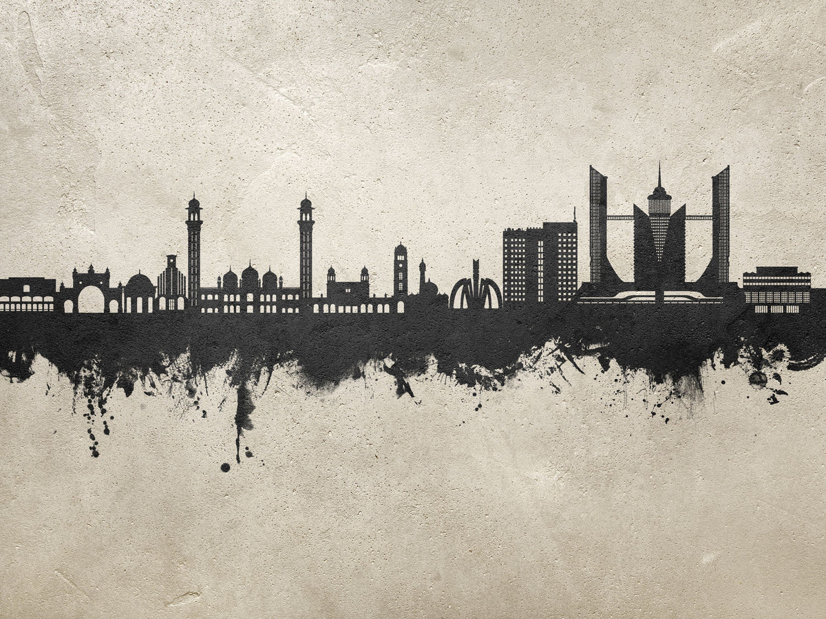 Faislabad Pakistan Skyline Concrete Mural Wallpaper - pure wallpaper artwork