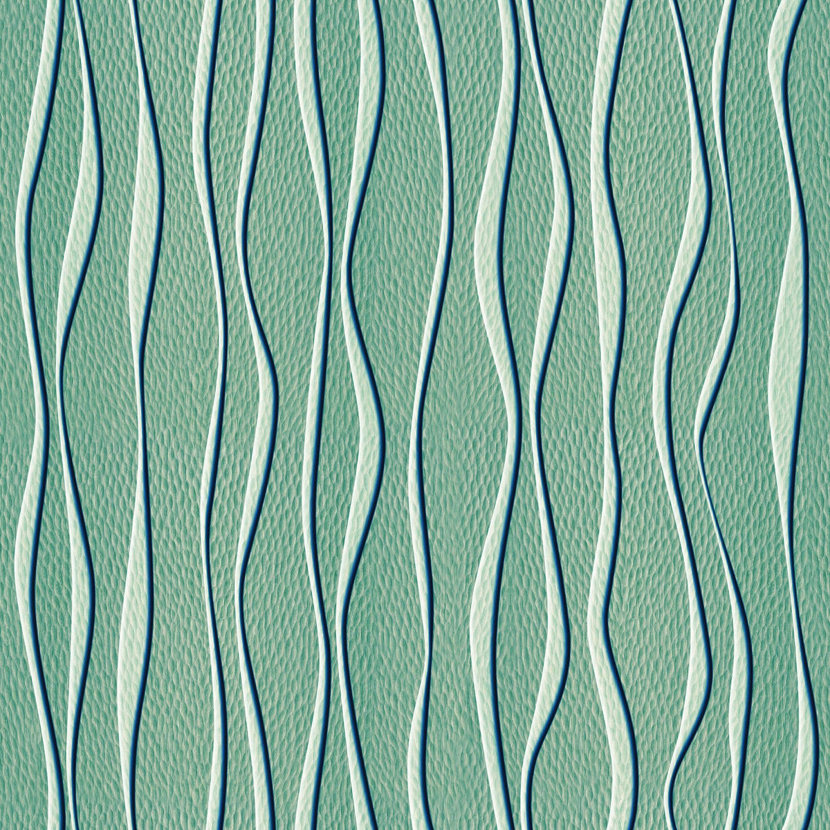 Swaying Lines, Ocean Green Mural Wallpaper - pure wallpaper artwork