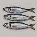 Three Little Fishies Neutral Mural Wallpaper - pure wallpaper artwork