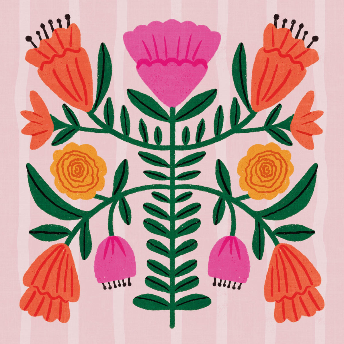 Modern Botanical IV Mural Wallpaper - pure wallpaper artwork