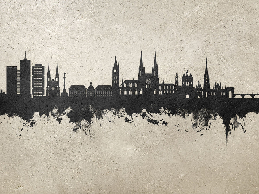 Bordeaux France Skyline Concrete Mural Wallpaper