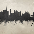 Milan Italy Skyline Concrete Mural Wallpaper - pure wallpaper artwork