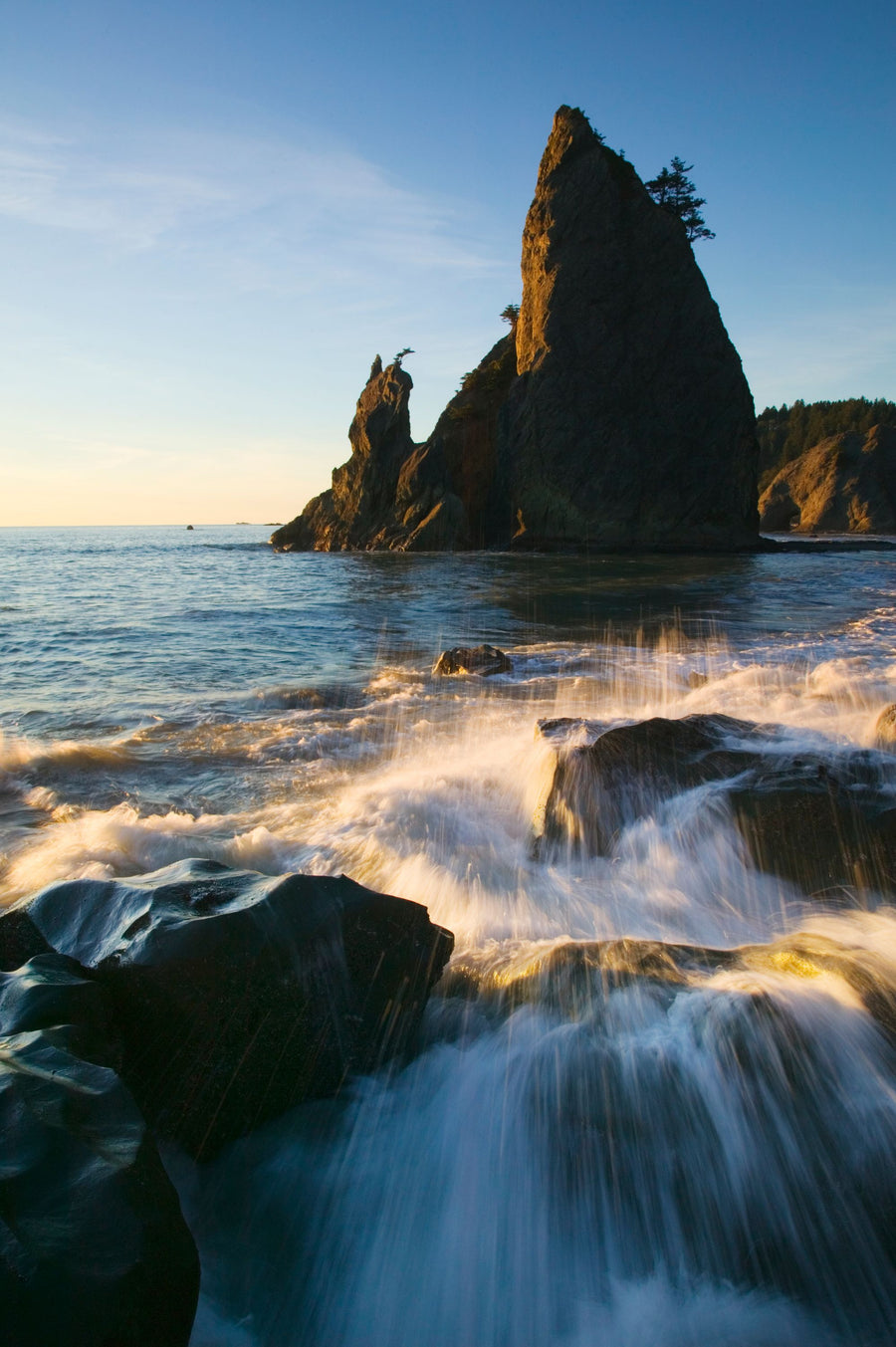Sea Stack and Surf Mural Wallpaper