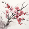 Ink Cherry Blossoms Branches Mural Wallpaper - pure wallpaper artwork