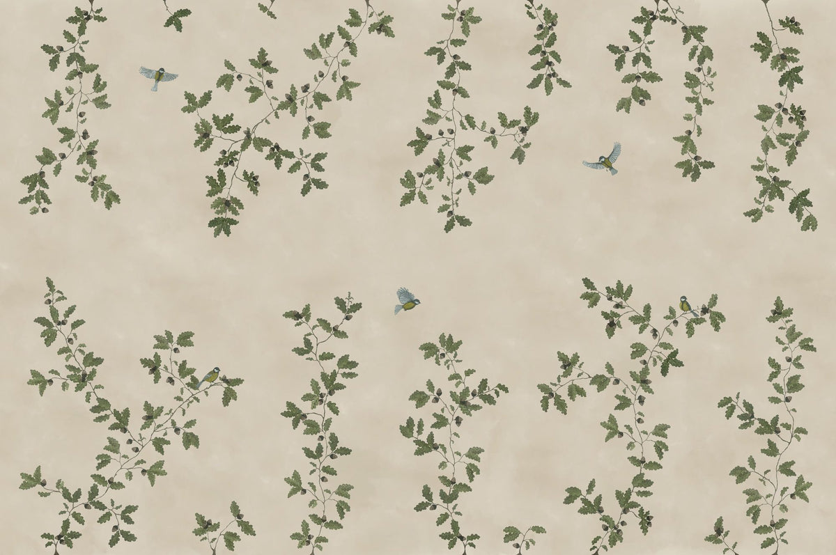 Oak Hollow, Light Beige Mural Wallpaper - pure wallpaper artwork