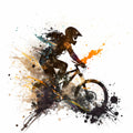 Mountainbike Action Mural Wallpaper - pure wallpaper artwork