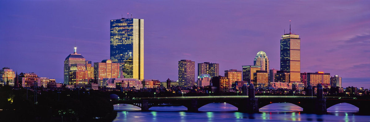 Purple Sunrise Gradient Twilight Metropolis Mural Wallpaper - pure wallpaper artwork