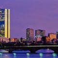 Purple Sunrise Gradient Twilight Metropolis Mural Wallpaper - pure wallpaper artwork