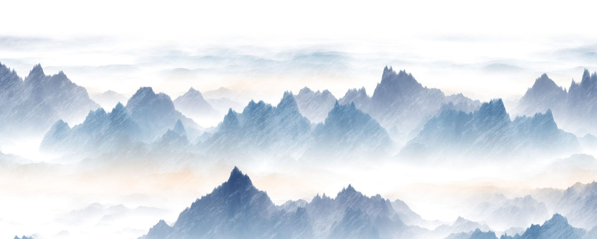 Mountain Landscape Brush Mural Wallpaper - pure wallpaper artwork