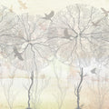 Shade of Trees Yellow Mural Wallpaper - pure wallpaper artwork