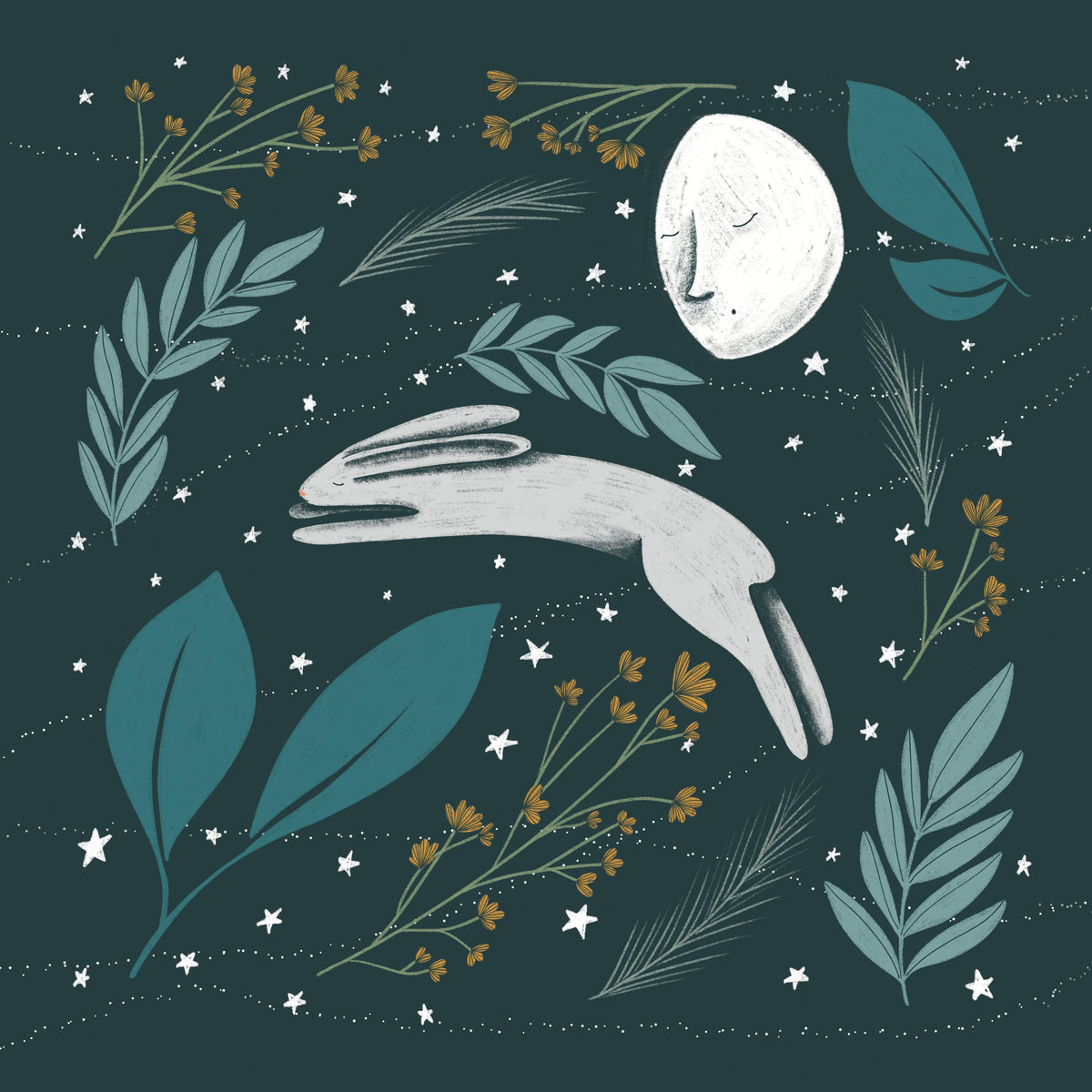 Sweet Dreams Bunny VI Mural Wallpaper - pure wallpaper artwork