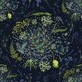 Mosses, Midnight Blue Mural Wallpaper - pure wallpaper artwork