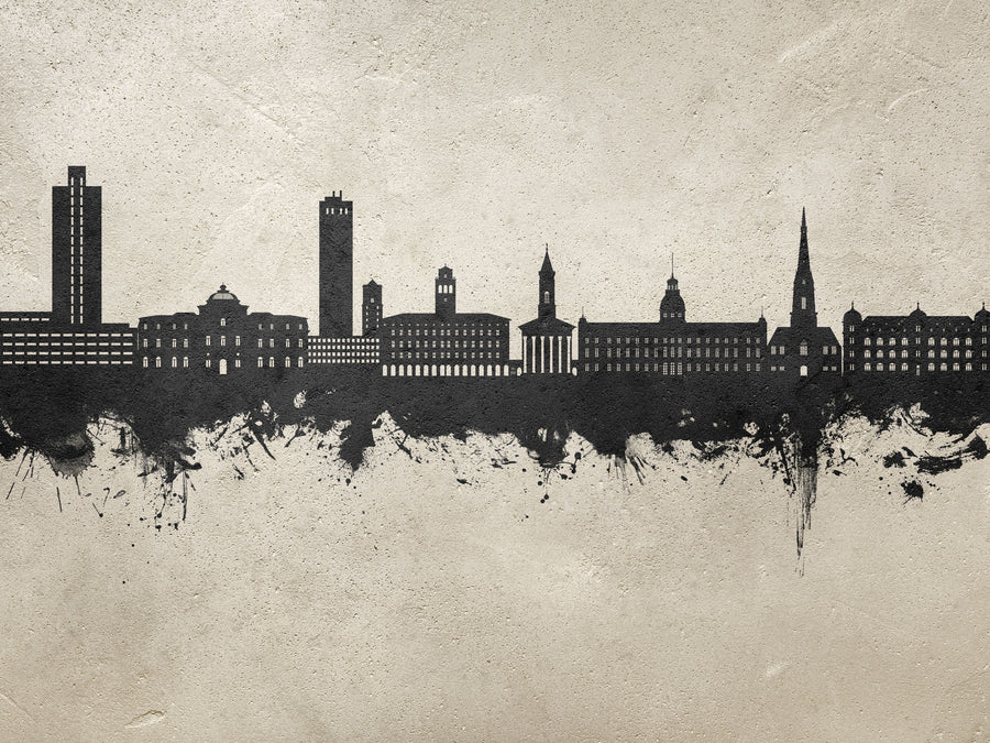 Karlsruhe Germany Skyline Concrete Mural Wallpaper