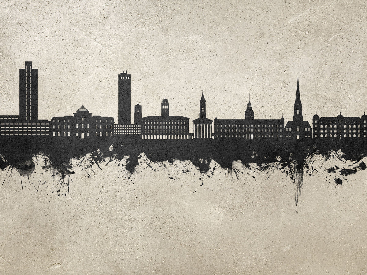 Karlsruhe Germany Skyline Concrete Mural Wallpaper - pure wallpaper artwork