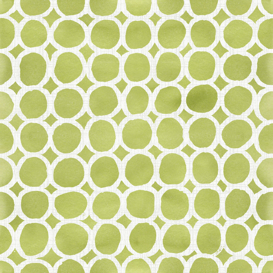 Mixed Green Circles Inverse Mural Wallpaper