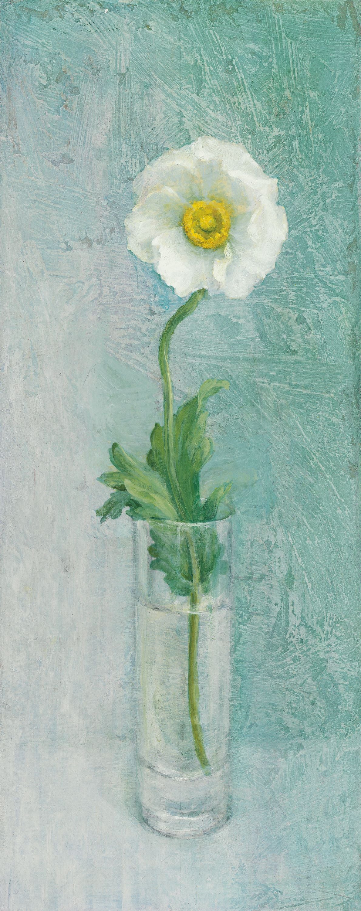 Poppy on Blue Mural Wallpaper - pure wallpaper artwork